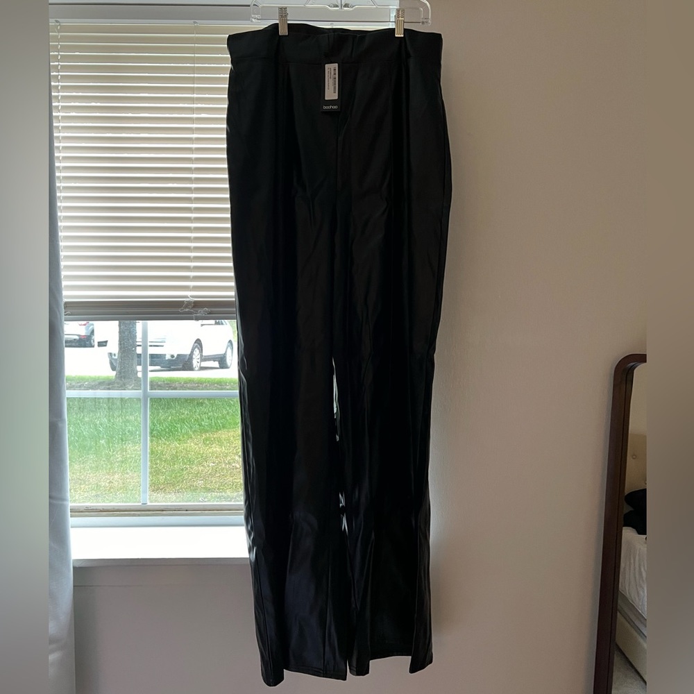 Boohoo leather pants